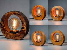 Load image into Gallery viewer, Wooden Decorative Table Lamp / Edison Bulb / Modern Minimalist Loft Design