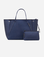 Load image into Gallery viewer, Guise neoprene tote bag in dark denim print