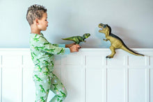 Load image into Gallery viewer, Dinosaur Pajamas, Youth Pajamas, Toddler Pajamas, Baby Pajamas
