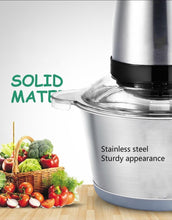 Load image into Gallery viewer, Electric Food Chopper &amp; Meat Processor /Stainless Steel Body, Bottom Anti-Slip Mat
