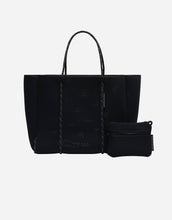 Load image into Gallery viewer, Flying solo tote in highlight fleck black
