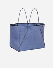 Load image into Gallery viewer, Guise neoprene tote bag in fade denim print
