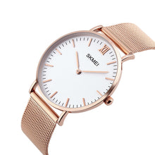Load image into Gallery viewer, Women Fashion 304 Stainless Steel Bracelet Simple Graceful Quartz Watch Rhinestone Wristwatch
